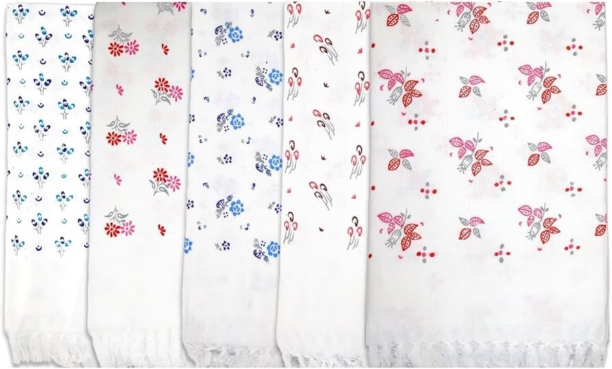 WHITE PRINT TOWEL